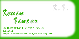 kevin vinter business card